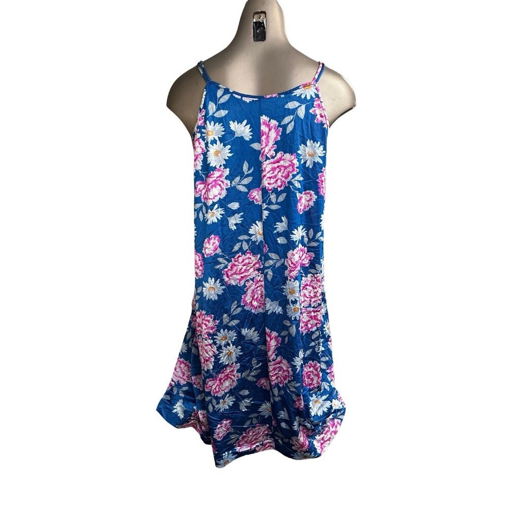 Vintage 1970s Babydoll Floral Nightie Top Dress- Large - Picture 2 of 4